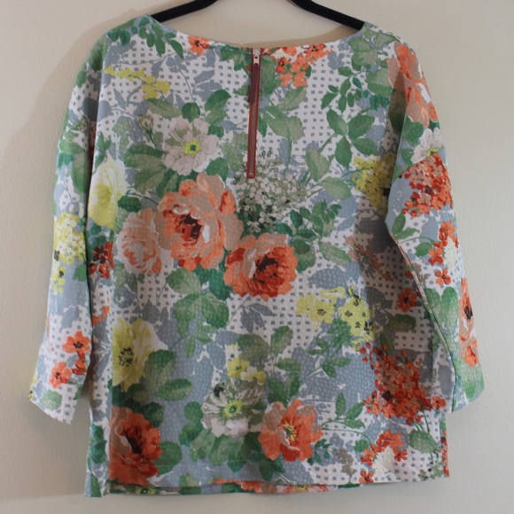 Anthropologie HD Paris Bloomfield Floral Top S - Picture 4 of 5